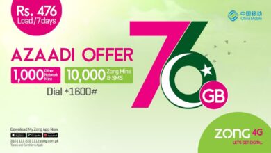 Zong 4G Celebrates Pakistan’s 76 Years of Independence
