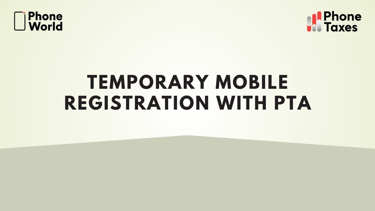 temporary registration PTA