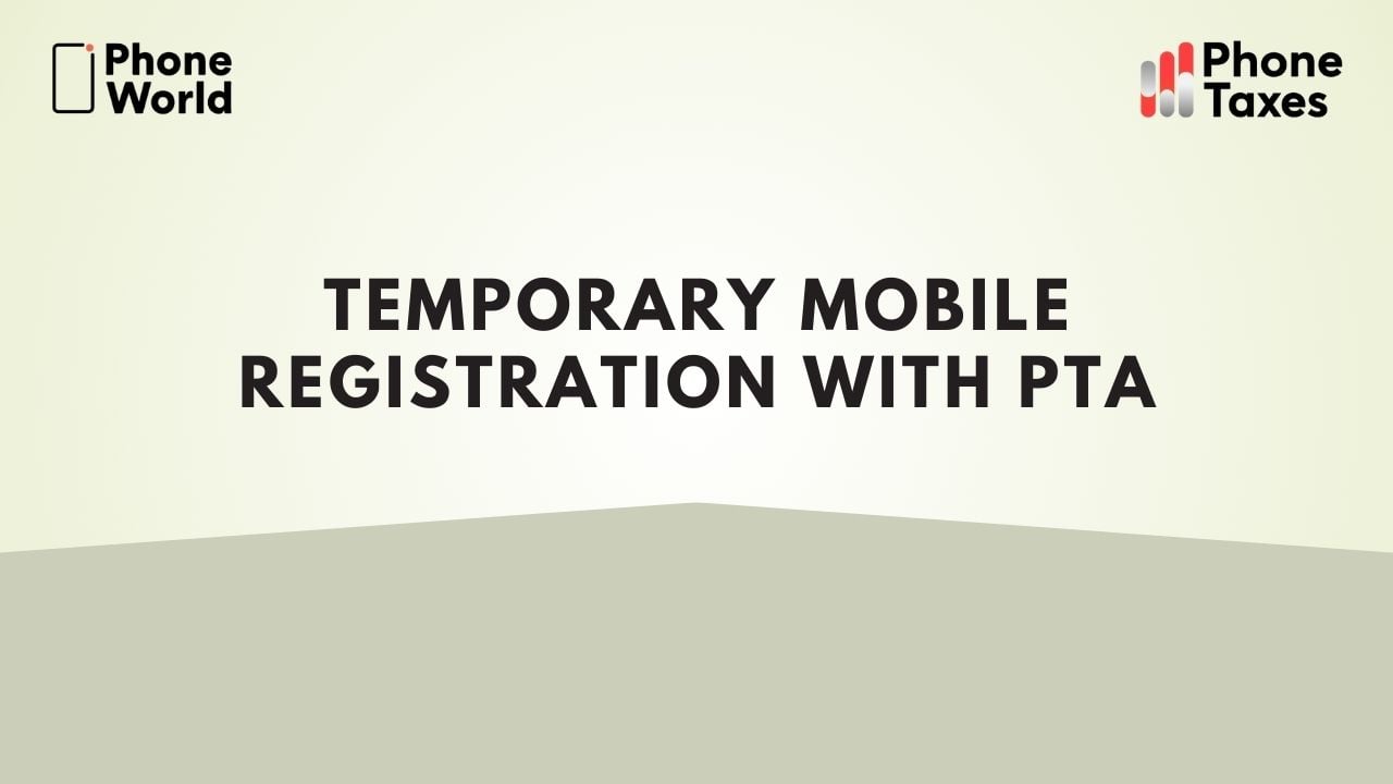 temporary registration PTA