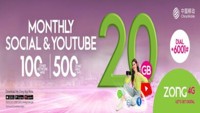 Zong Monthly Social YouTube Offer