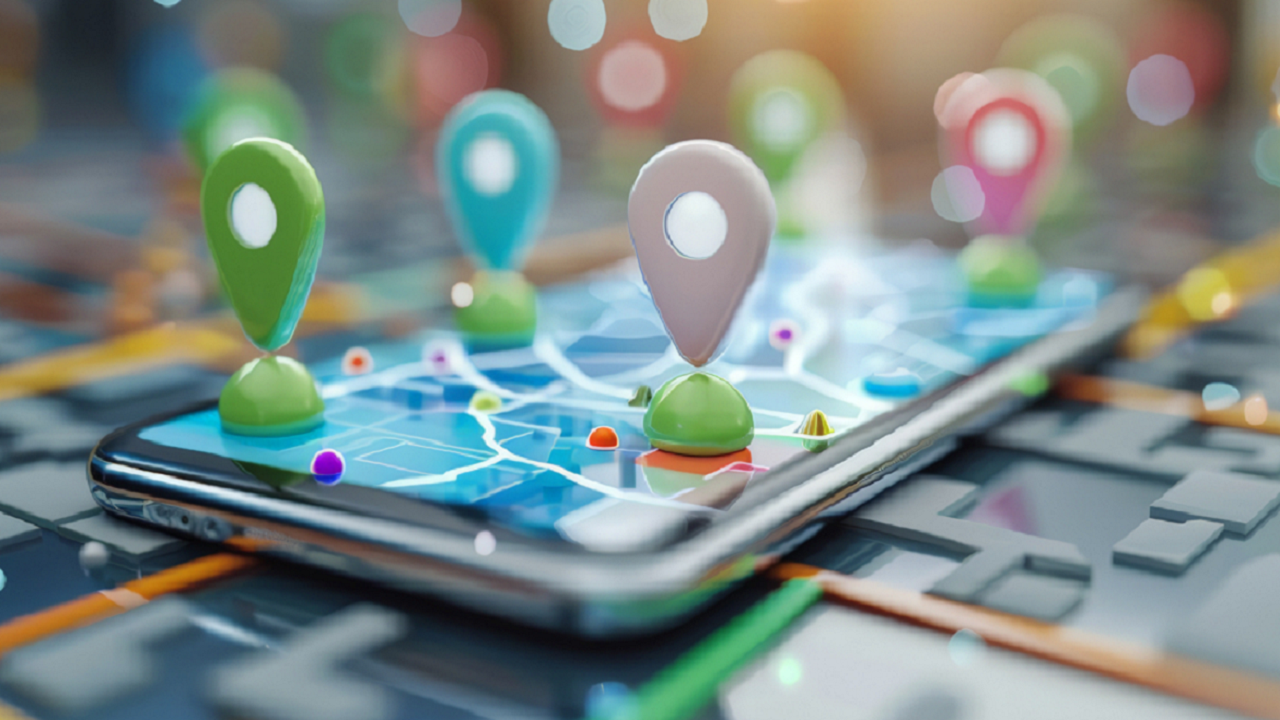Phone location tracking illustration