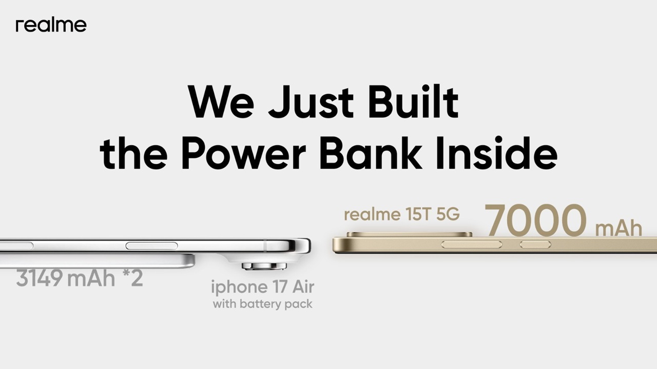 Meet the realme 15T: Outclassing iPhone with Sleeker Design and Stronger 7000mAh Titan Battery